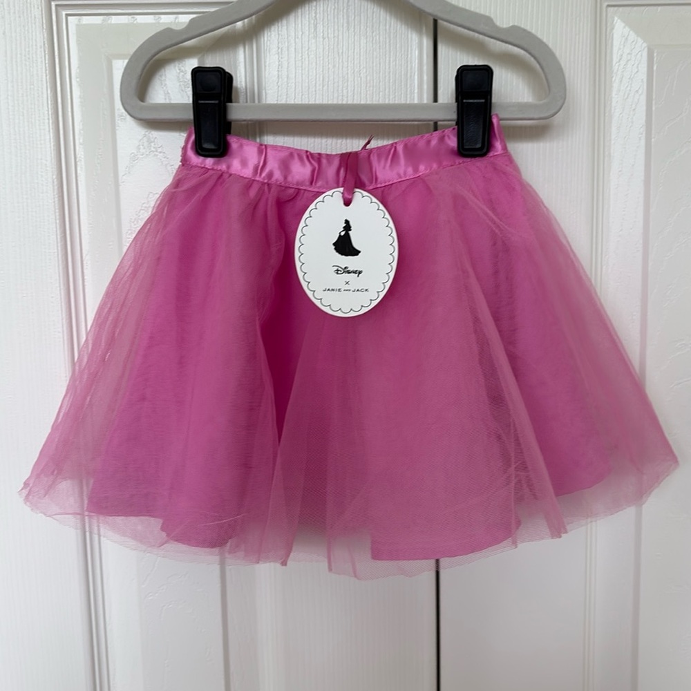 NWT Disney x Janie and Jack Aurora Pink Tulle Skirt - Size 6-12 Months